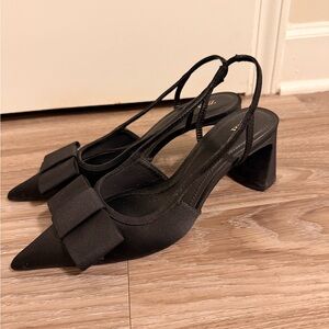 Zara Bow sling back pumps